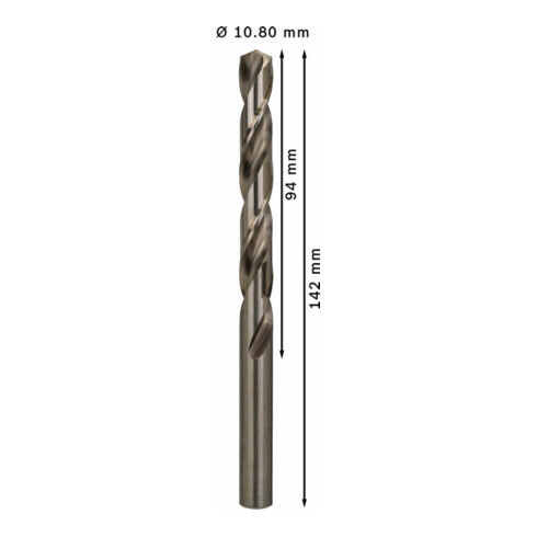 Bosch metaalboor HSS-G DIN 338 10,8 x 94 x 142 mm