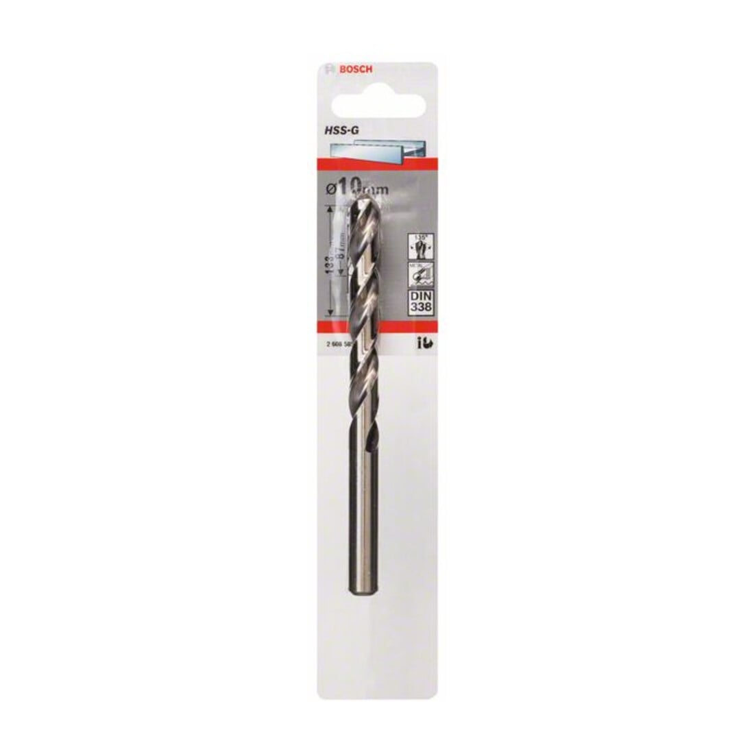 Bosch metaalboor HSS-G DIN 338 10 x 87 x 133 mm