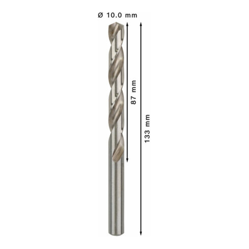 Bosch metaalboor HSS-G DIN 338 10 x 87 x 133 mm