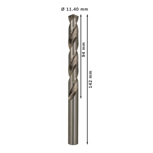 Bosch metaalboor HSS-G DIN 338 11,4 x 94 x 142 mm