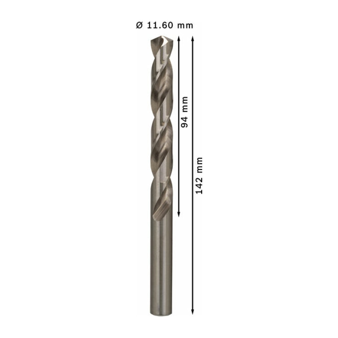 Bosch metaalboor HSS-G DIN 338 11,6 x 94 x 142 mm