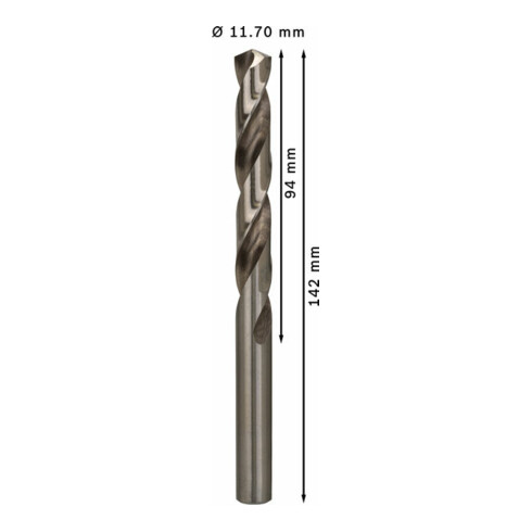 Bosch metaalboor HSS-G DIN 338 11,7 x 94 x 142 mm