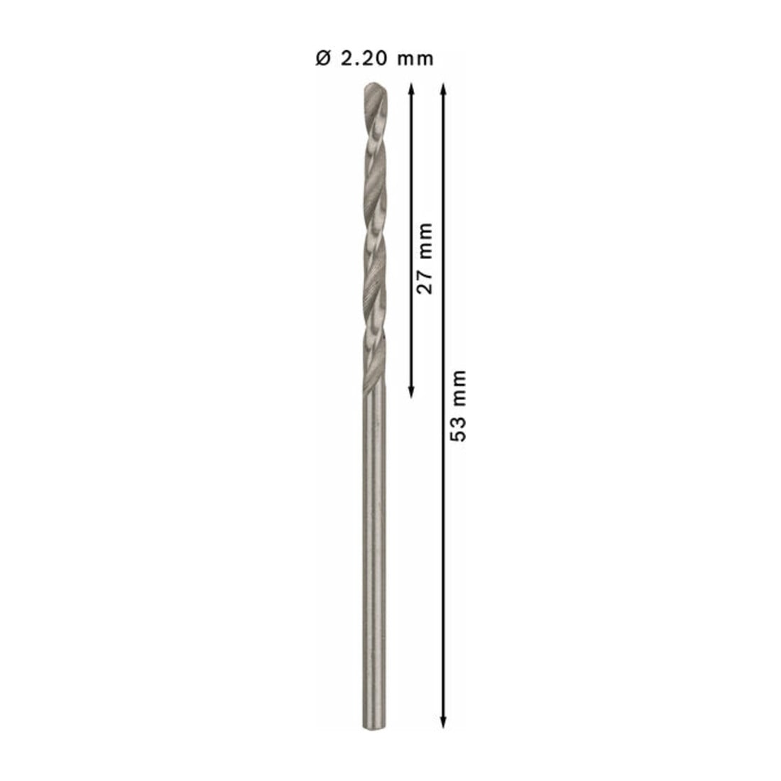 Bosch metaalboor HSS-G DIN 338 2,2 x 27 x 53 mm