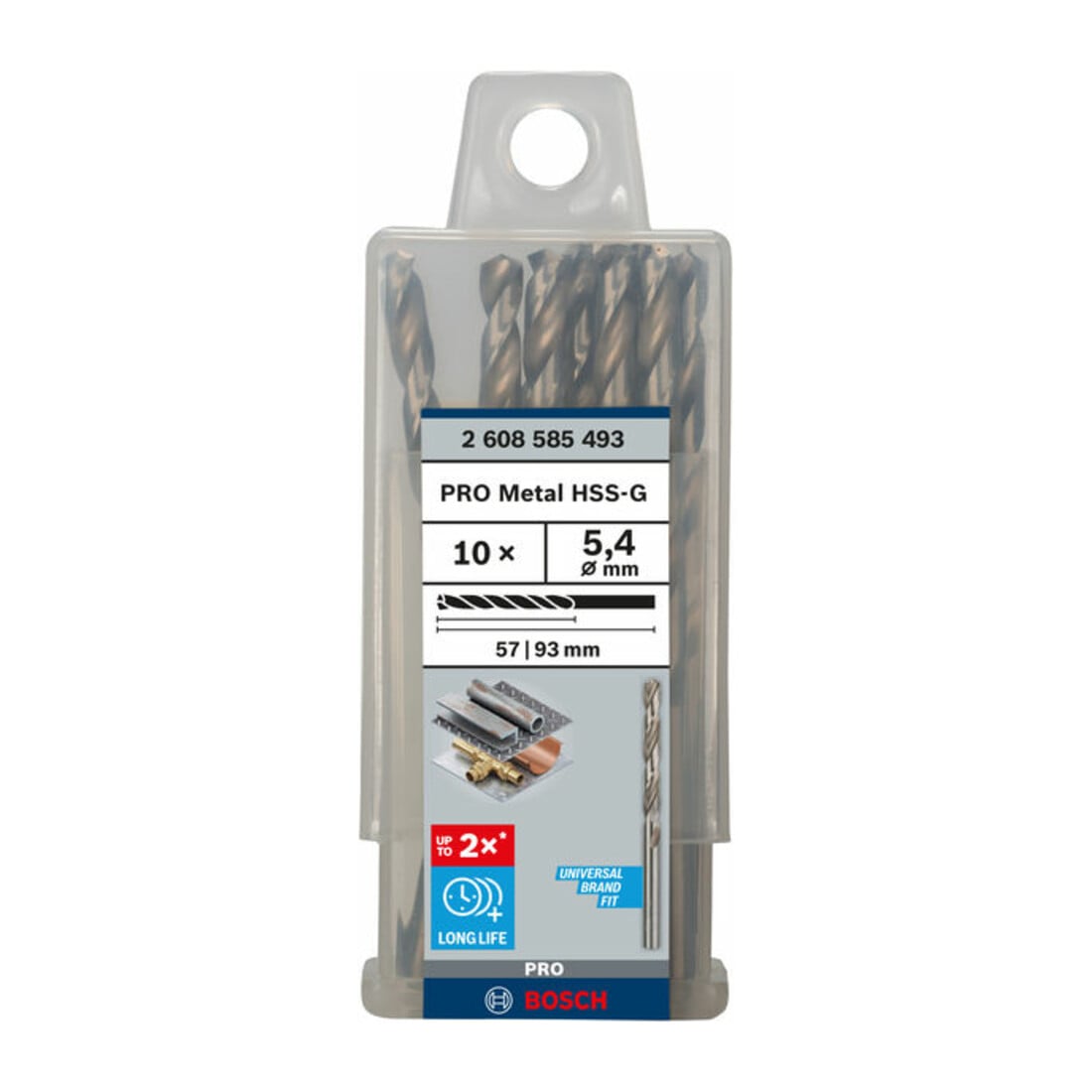Bosch metaalboor HSS-G DIN 338 5,4 x 57 x 93 mm