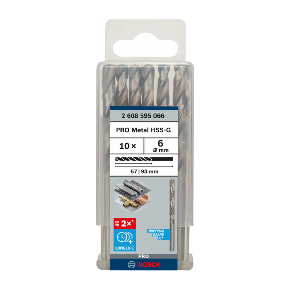 Bosch metaalboor HSS-G, DIN 338, 6 x 57 x 93 mm