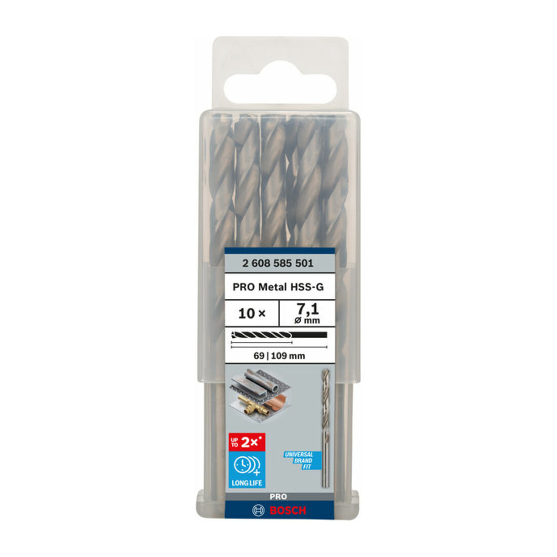 Bosch metaalboor HSS-G DIN 338 7,1 x 69 x 109 mm