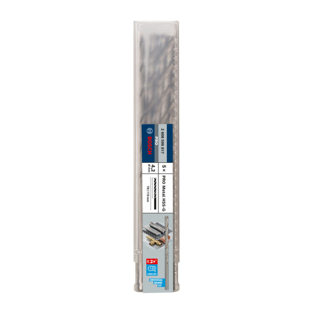 Bosch metaalboor HSS-G, DIN 340, 4,2 x 78 x 119 mm