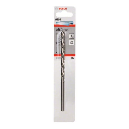 Bosch metaalboor HSS-G, DIN 340, 6,5 x 97 x 139 mm