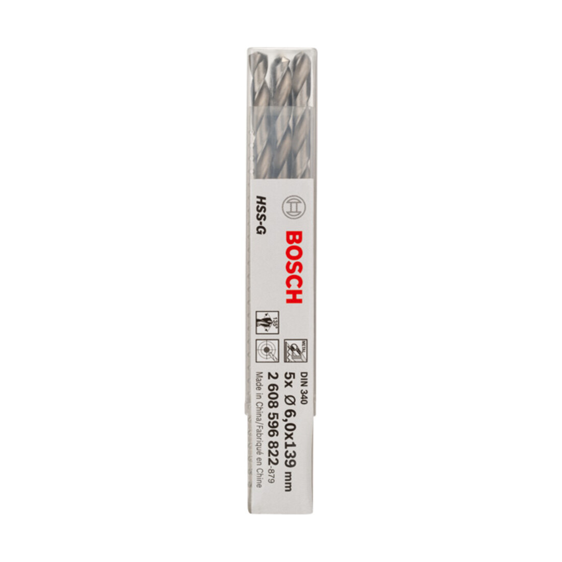 Bosch metaalboor HSS-G, DIN 340, 6 x 91 x 139 mm
