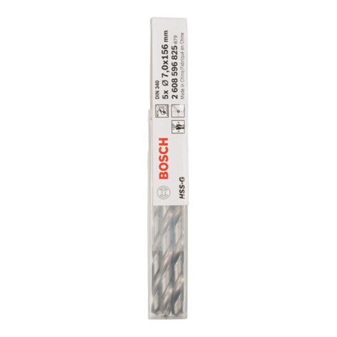Bosch metaalboor HSS-G, DIN 340, 7 x 102 x 156 mm