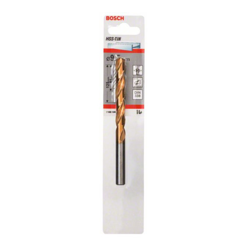 Bosch metaalboor HSS-TiN DIN 338 9,5 x 81 x 125 mm