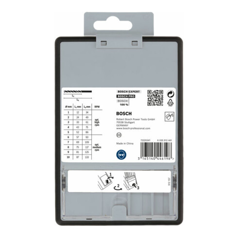 Bosch metaalboor set Robust Line HSS-G DIN 135 135°, 10 stuks 1 - 10 mm