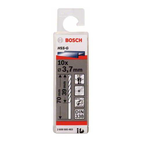 Bosch metaalboor HSS-G DIN 338 3,7 x 39 x 70 mm