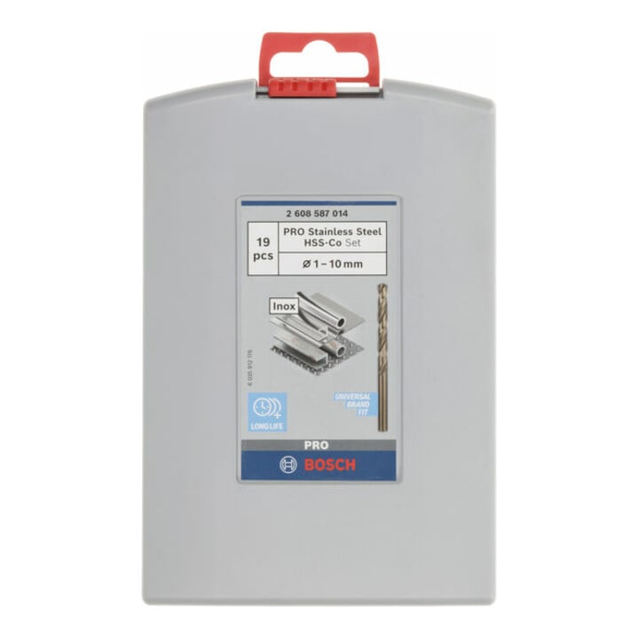 Bosch metaalboren set HSS-Co (kobaltlegering), ProBox 19 stuks DIN 338 1-10 mm