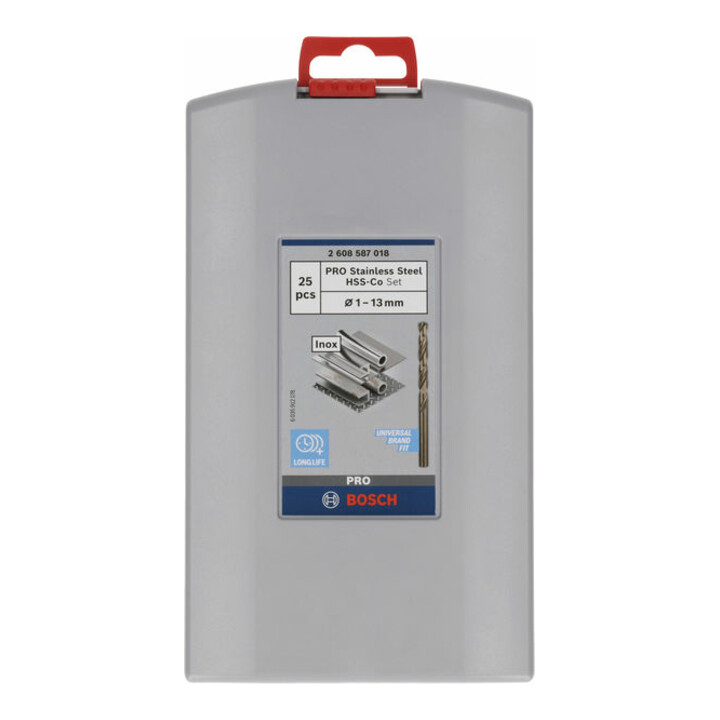 Bosch metaalboren set HSS-Co (kobaltlegering), ProBox 25-delig DIN 338 1-13 mm