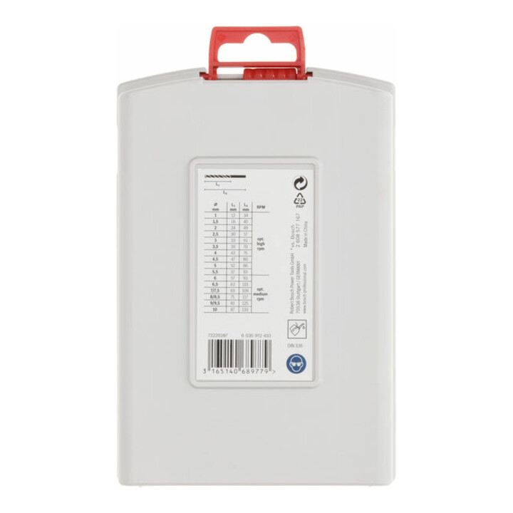 Bosch metaalboren set HSS-G ProBox 19 stuks DIN 338 135° 1-10 mm