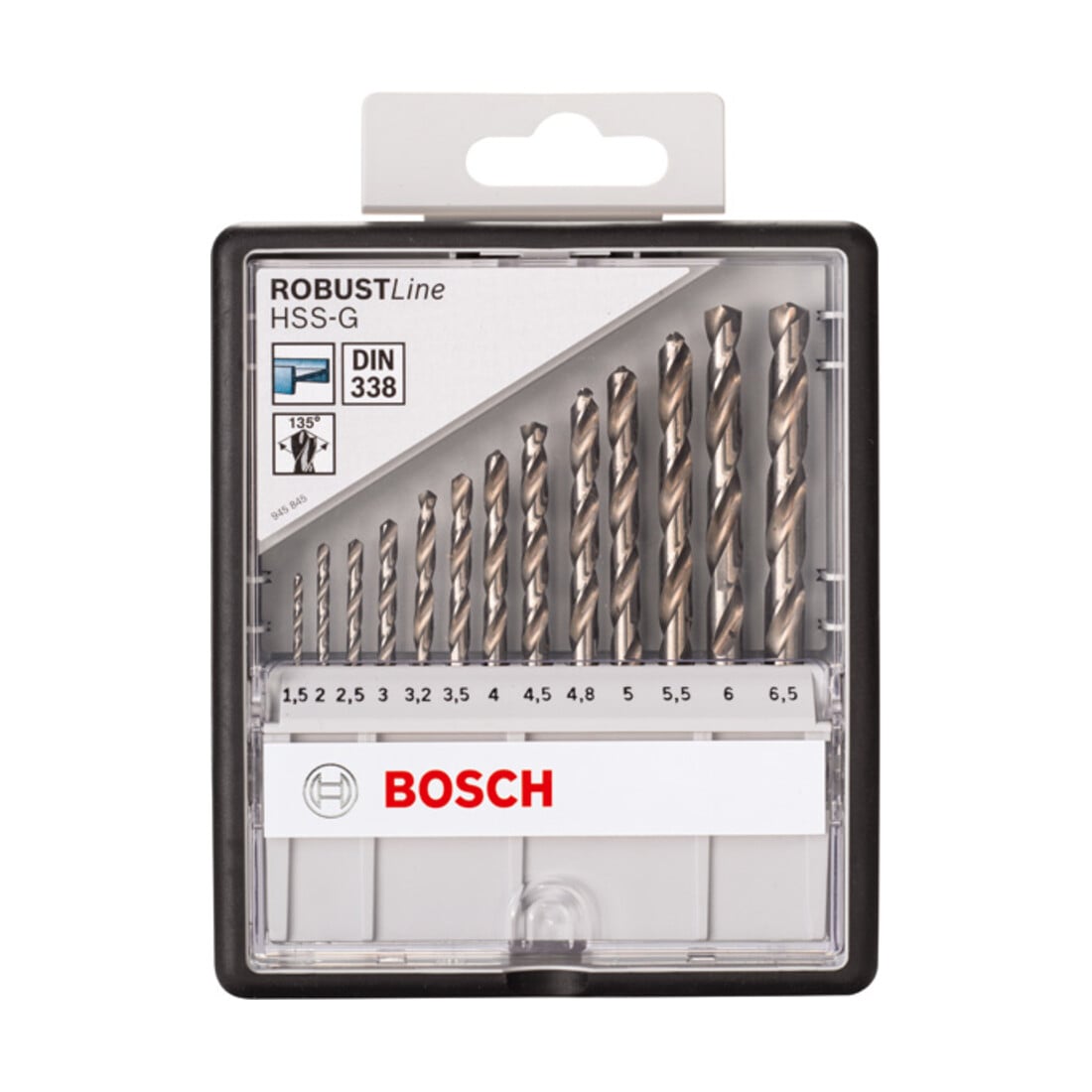 Bosch metaalboren set Robust Line HSS-G DIN 135 135°, 13 stuks 1,5 - 6,5 mm