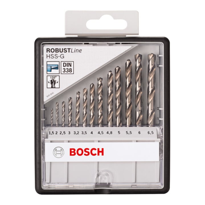 Bosch metaalboren set Robust Line HSS-G DIN 135 135°, 13 stuks 1,5 - 6,5 mm