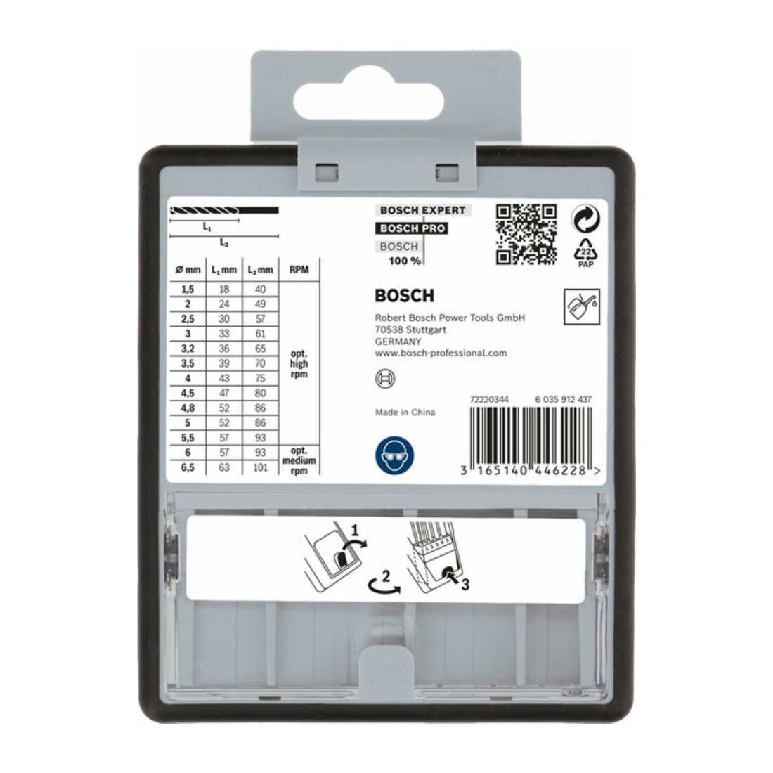 Bosch metaalboren set Robust Line HSS-G DIN 135 135°, 13 stuks 1,5 - 6,5 mm