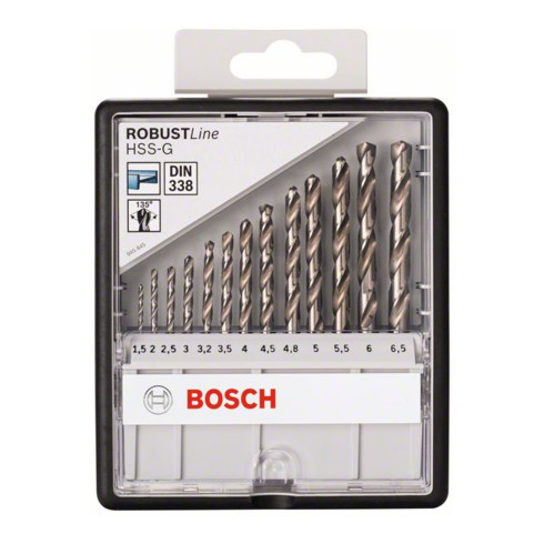 Bosch metaalboren set Robust Line HSS-G DIN 135 135°, 13 stuks 1,5 - 6,5 mm