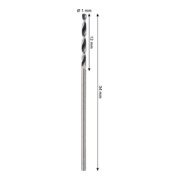 Bosch Metal HSS Spiralbohrer, 1 x 12 x 34 mm, CYL-Schaft, 2-teilig-4