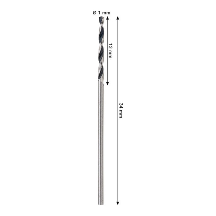 Bosch Metal HSS Spiralbohrer, 1 x 12 x 34 mm, CYL-Schaft, 2-teilig