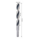 Bosch Metal HSS Spiralbohrer, 12,5 x 101 x 151 mm, CYL Reduzierter Schaft