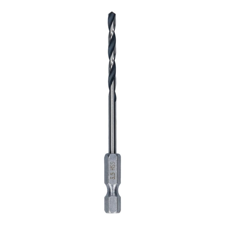 Bosch Metal HSS Spiralbohrer, 3,5 x 39 x 79 mm, HEX 1/4 Schaft