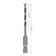 Bosch Metal HSS Spiralbohrer, 3 x 33 x 72 mm, HEX 1/4 Schaft