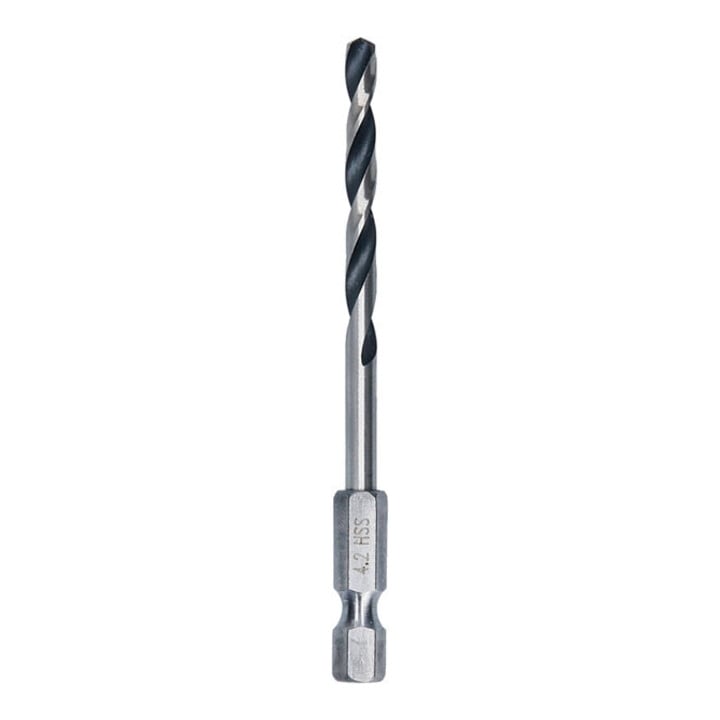 Bosch Metal HSS Spiralbohrer, 4,2 x 43 x 83 mm, HEX 1/4 Schaft