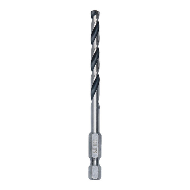 Bosch Metal HSS Spiralbohrer, 5 x 52 x 91 mm, HEX 1/4 Schaft
