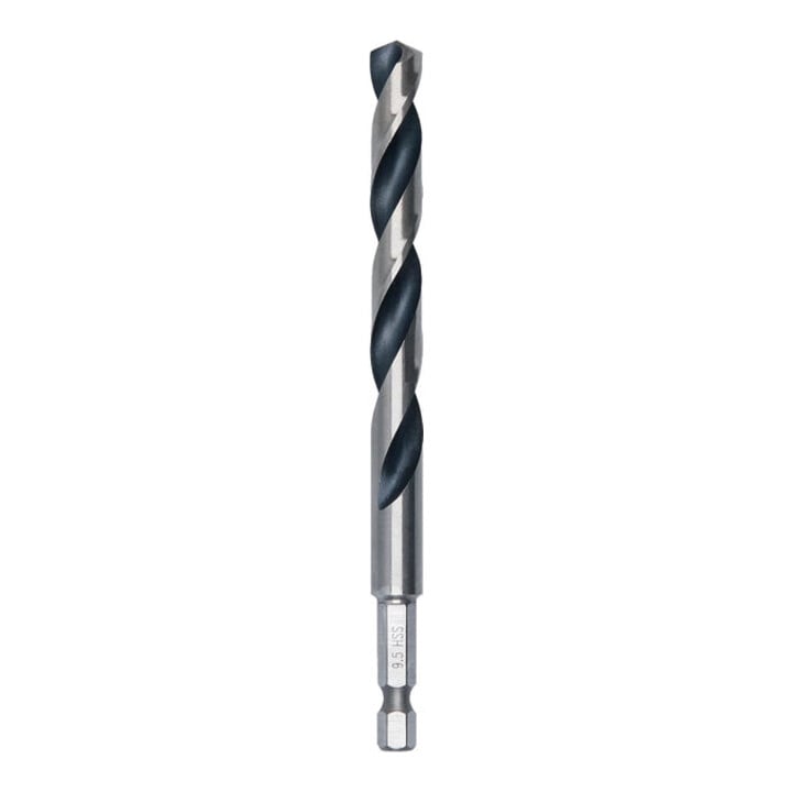 Bosch Metal HSS Spiralbohrer, 9,5 x 81 x 125 mm, HEX 1/4 Schaft