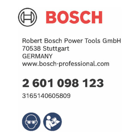 Bosch metalen plaat aan voetplaat