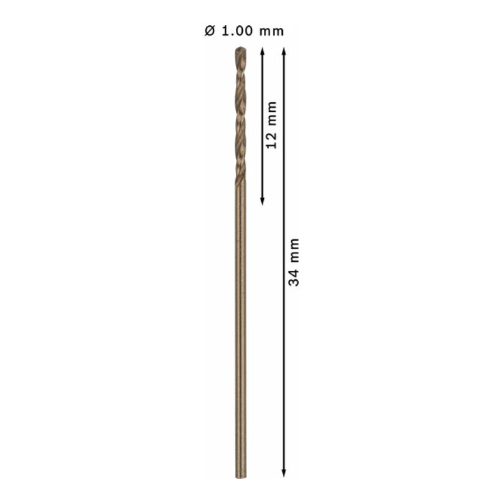Bosch Metallbohrer HSS-Co DIN 338 1 x 12 x 34 mm