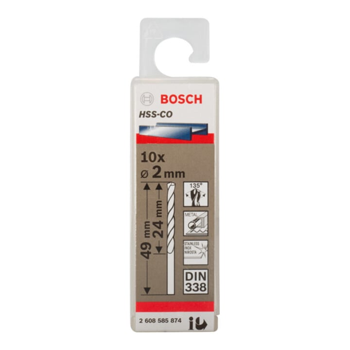 Bosch Metallbohrer HSS-Co DIN 338 2 x 24 x 49 mm