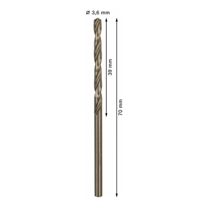 Bosch Metallbohrer HSS-Co DIN 338 3,6 x 39 x 70 mm