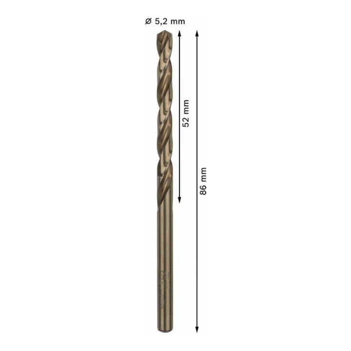 Bosch Metallbohrer HSS-Co DIN 338 5,2 x 52 x 86 mm