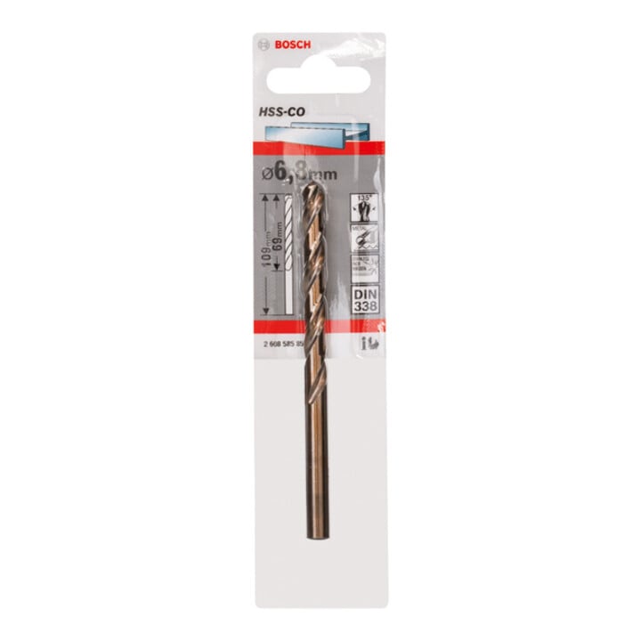 Bosch Metallbohrer HSS-Co DIN 338 6,8 x 69 x 109 mm