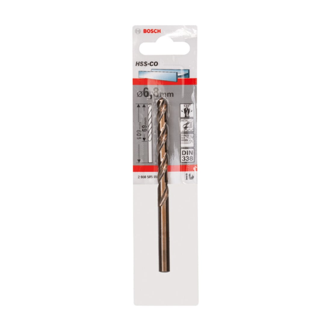 Bosch Metallbohrer HSS-Co DIN 338 6,8 x 69 x 109 mm