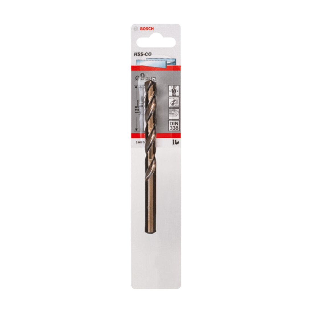 Bosch Metallbohrer HSS-Co DIN 338 9 x 81 x 125 mm