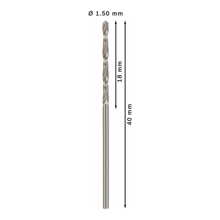 Bosch Metallbohrer HSS-G DIN 338 1,5 x 18 x 40 mm