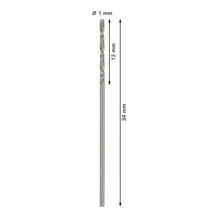 Bosch Metallbohrer HSS-G DIN 338 1 x 12 x 34 mm