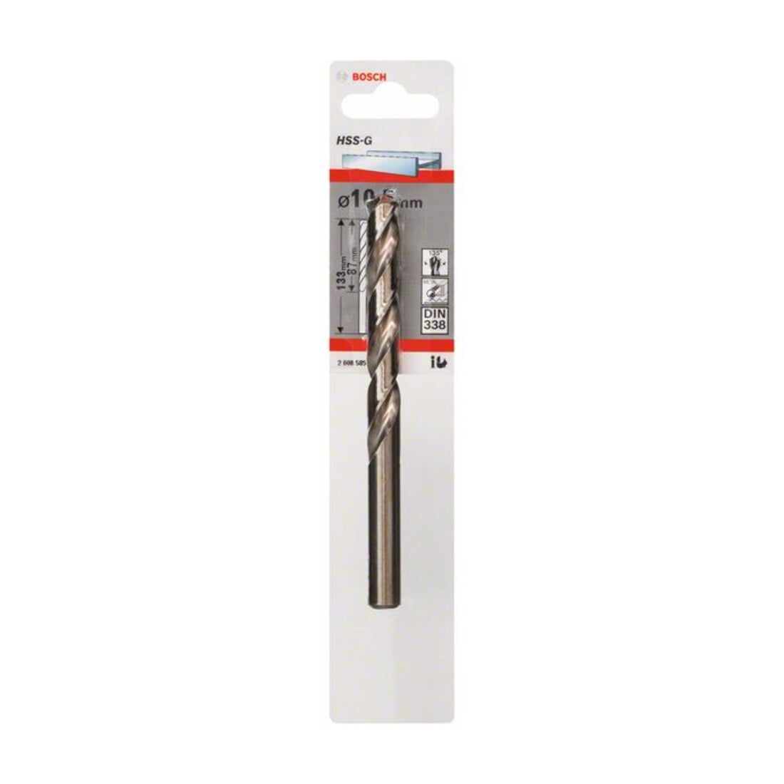 Bosch Metallbohrer HSS-G DIN 338 10,5 x 87 x 133 mm