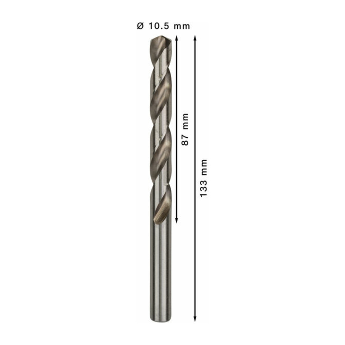Bosch Metallbohrer HSS-G DIN 338 10,5 x 87 x 133 mm