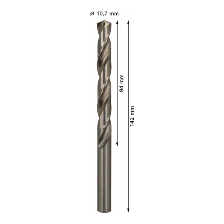 Bosch Metallbohrer HSS-G DIN 338 10,7 x 94 x 142 mm