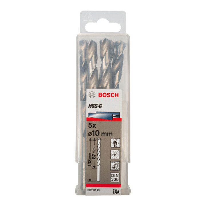 Bosch Metallbohrer HSS-G DIN 338 10 x 87 x 133 mm