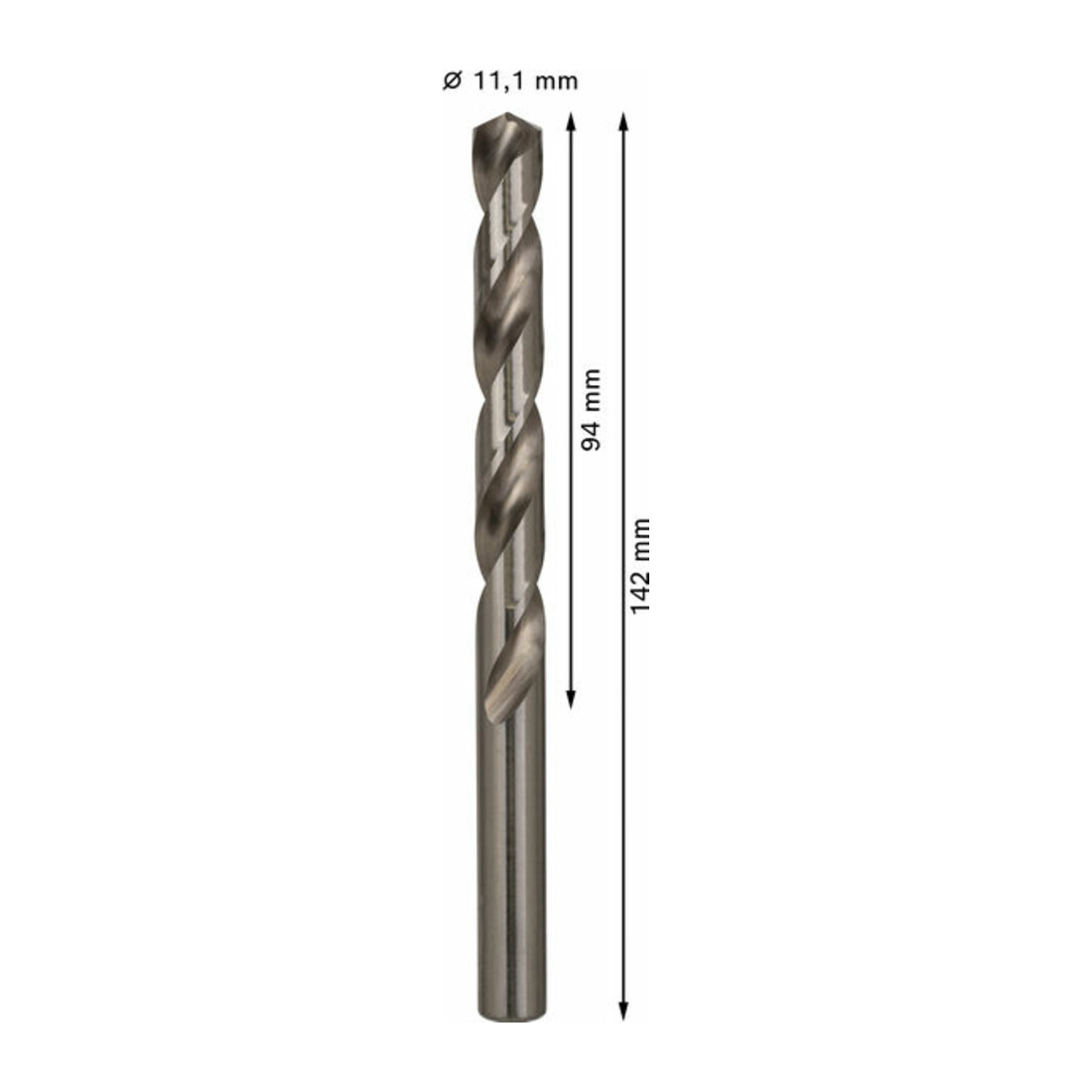 Bosch Metallbohrer HSS-G DIN 338 11,1 x 94 x 142 mm