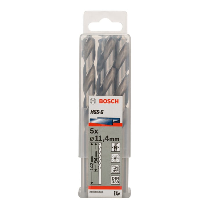 Bosch Metallbohrer HSS-G DIN 338 11,4 x 94 x 142 mm