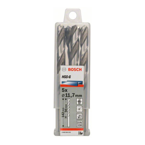 Bosch Metallbohrer HSS-G DIN 338 11,7 x 94 x 142 mm