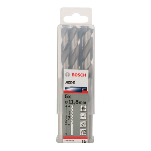 Bosch Metallbohrer HSS-G DIN 338 11,8 x 94 x 142 mm